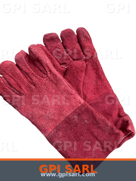 Gants Soudeur Rouges Cuir